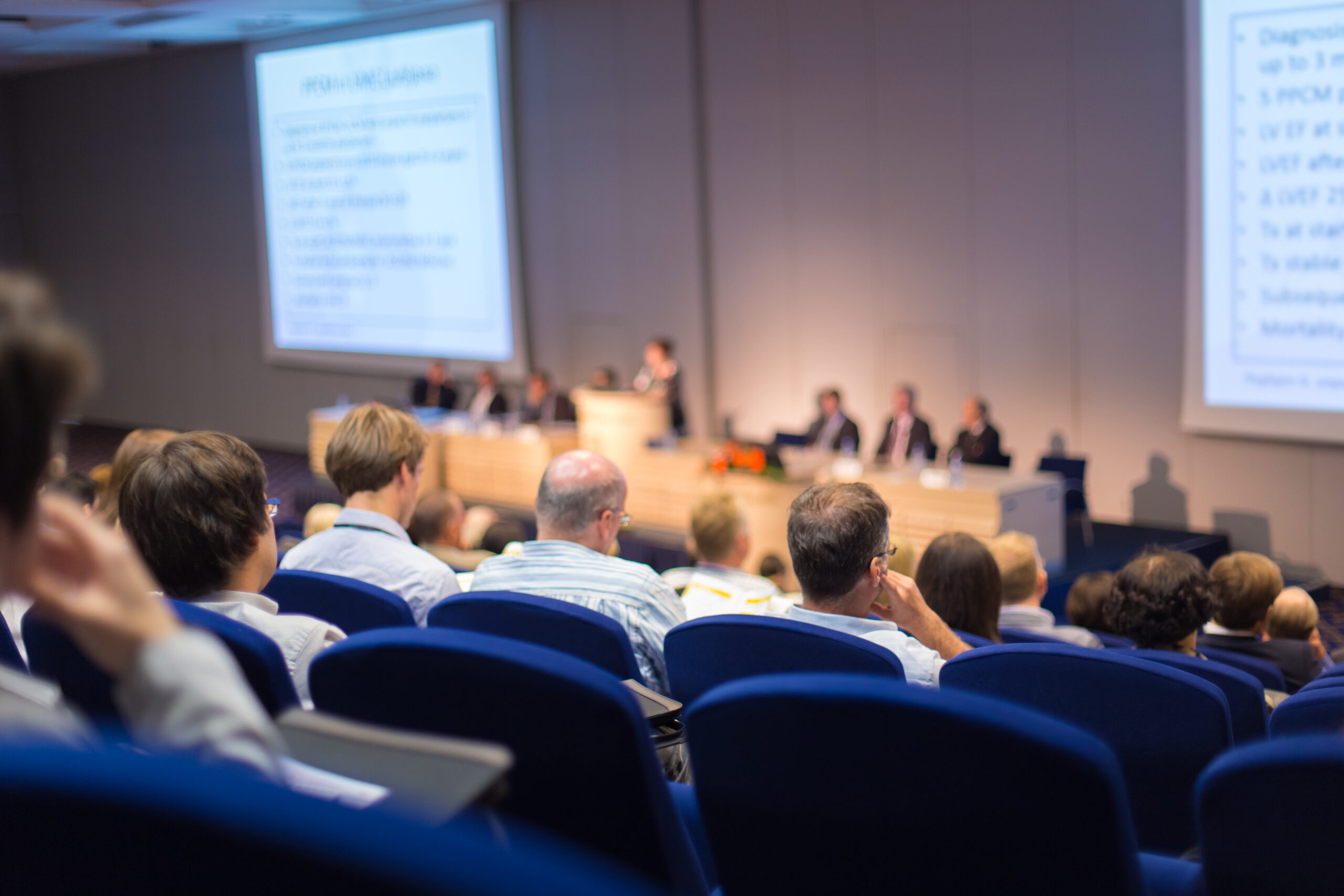 Trade union advisory committee meeting . Audience at the conference hall.
